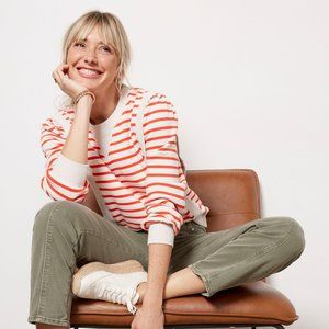 NWT Evereve Aber Stripe Sweatshirt, Size M